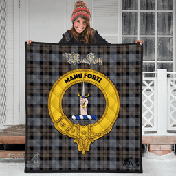 Scottish MacKay Weathered Clan Tartan Quilt - Crest Gold Style Scottish Plaid Tartan Plaid