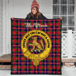 Scottish MacPherson Modern Clan Tartan Quilt - Crest Gold Style Scottish Plaid Tartan Plaid