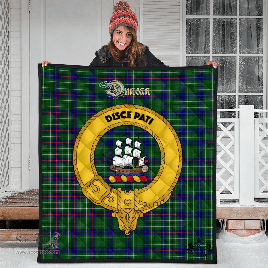 Scottish Duncan Modern Clan Tartan Quilt - Crest Gold Style Scottish Plaid Tartan Plaid