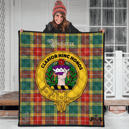 Scottish Buchanan Old Sett Clan Tartan Quilt - Crest Gold Style Scottish Plaid Tartan Plaid