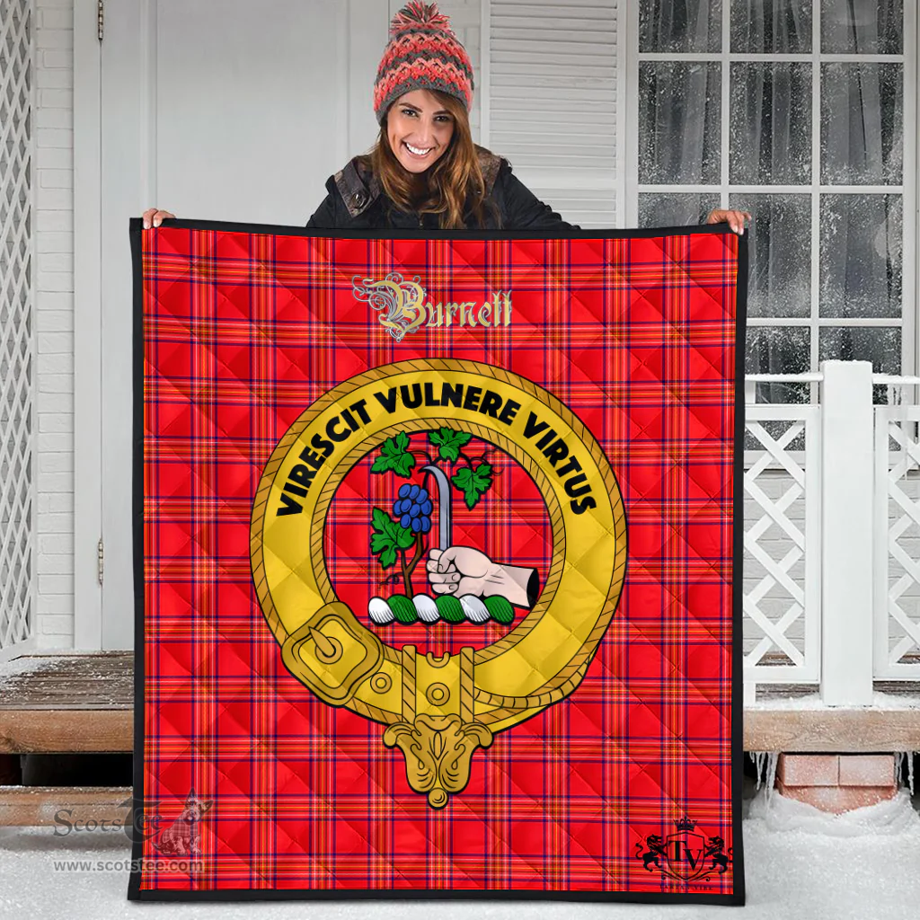Scottish Burnett Modern Clan Tartan Quilt - Crest Gold Style Scottish Plaid Tartan Plaid