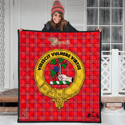 Scottish Burnett Modern Clan Tartan Quilt - Crest Gold Style Scottish Plaid Tartan Plaid