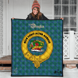 Scottish Douglas Ancient Clan Tartan Quilt - Crest Gold Style Scottish Plaid Tartan Plaid