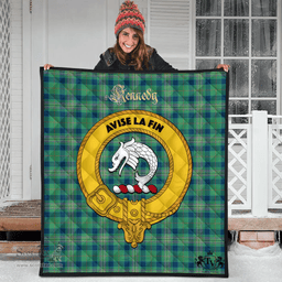 Scottish Kennedy Ancient Clan Tartan Quilt - Crest Gold Style Scottish Plaid Tartan Plaid