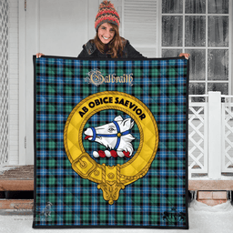 Scottish Galbraith Ancient Clan Tartan Quilt - Crest Gold Style Scottish Plaid Tartan Plaid