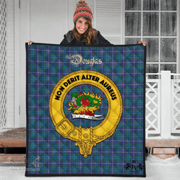 Scottish Douglas Modern Clan Tartan Quilt - Crest Gold Style Scottish Plaid Tartan Plaid