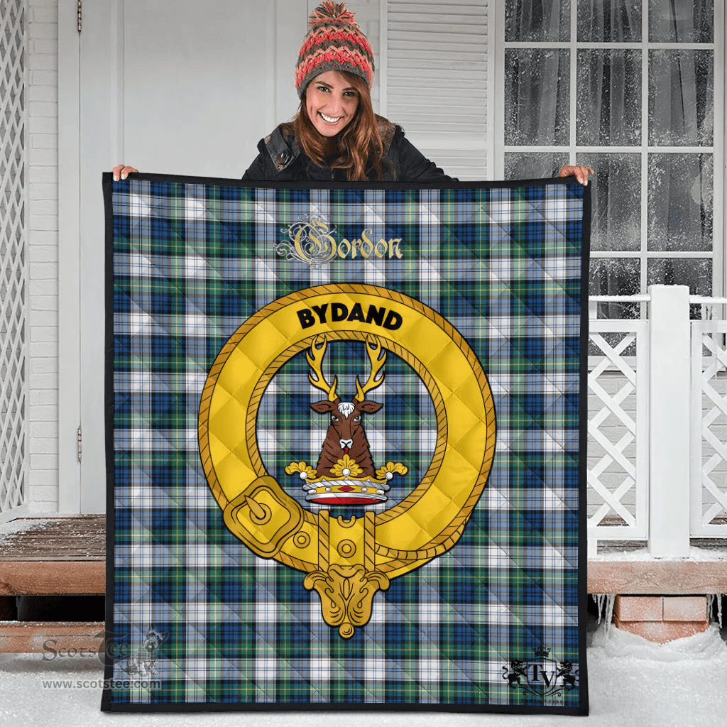 Scottish Gordon Dress Ancient Clan Tartan Quilt - Crest Gold Style Scottish Plaid Tartan Plaid