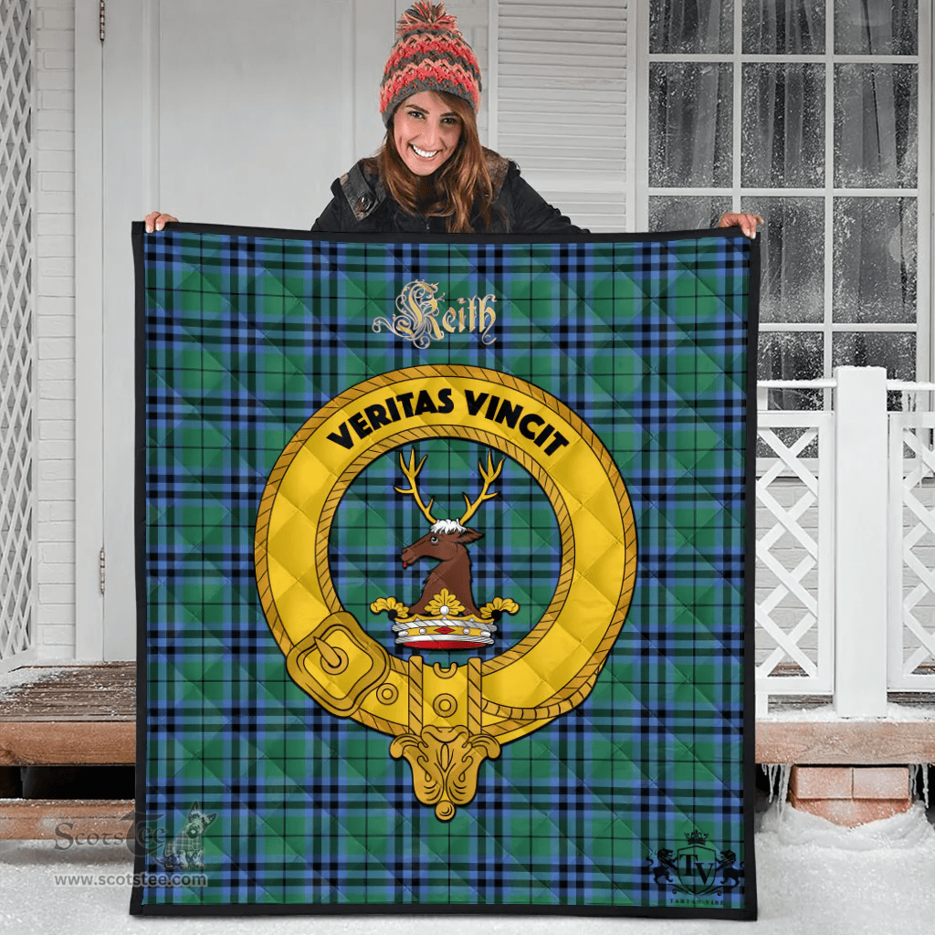 Scottish Keith Ancient Clan Tartan Quilt - Crest Gold Style Scottish Plaid Tartan Plaid