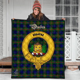 Scottish Dundas Modern 02 Clan Tartan Quilt - Crest Gold Style Scottish Plaid Tartan Plaid