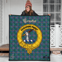 Scottish Carmichael Ancient Clan Tartan Quilt - Crest Gold Style Scottish Plaid Tartan Plaid