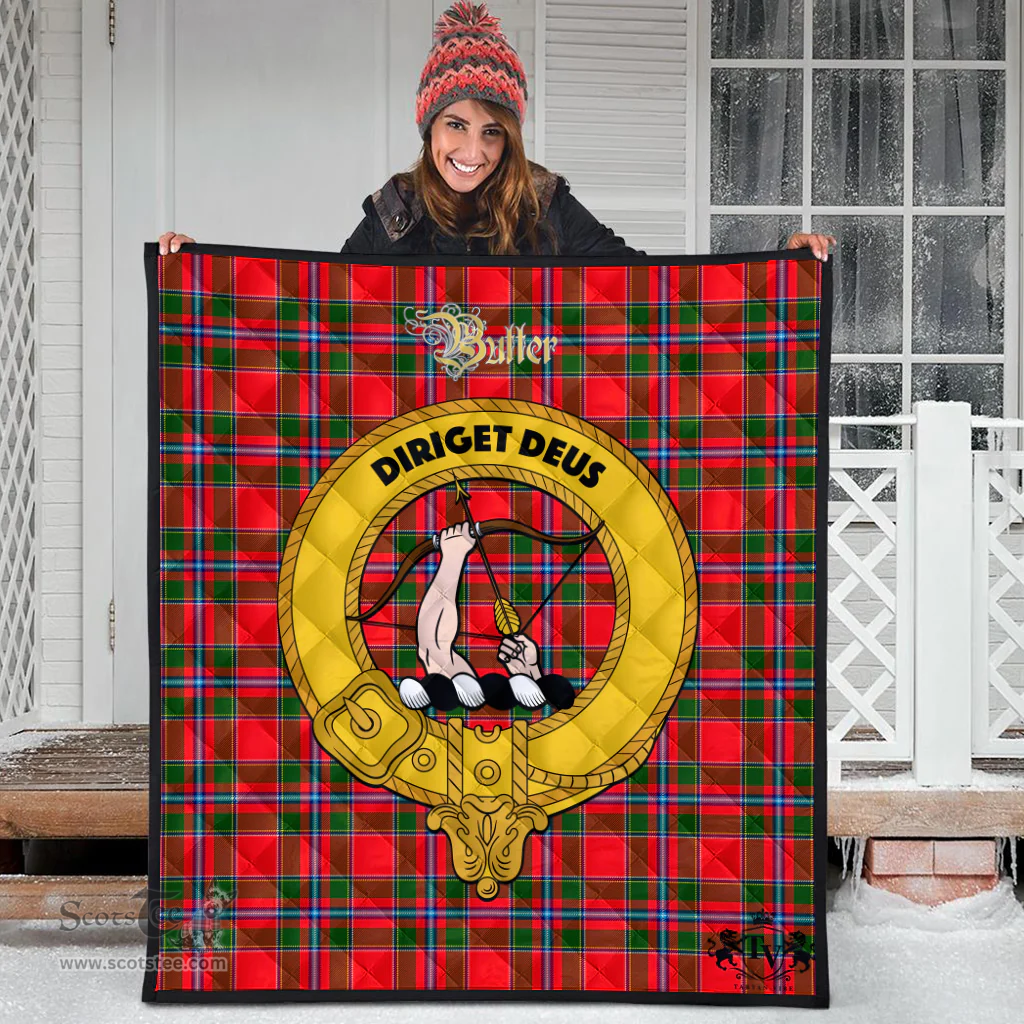 Scottish Butter Clan Tartan Quilt - Crest Gold Style Scottish Plaid Tartan Plaid