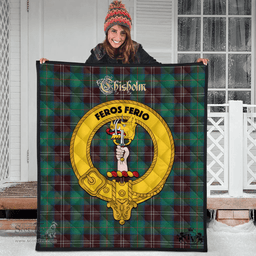 Scottish Chisholm Hunting Ancient Clan Tartan Quilt - Crest Gold Style Scottish Plaid Tartan Plaid