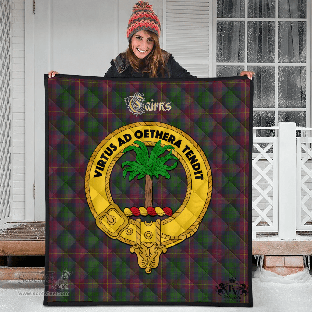 Scottish Cairns Clan Tartan Quilt - Crest Gold Style Scottish Plaid Tartan Plaid