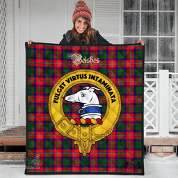 Scottish Belshes Clan Tartan Quilt - Crest Gold Style Scottish Plaid Tartan Plaid