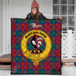 Scottish Byres Clan Tartan Quilt - Crest Gold Style Scottish Plaid Tartan Plaid