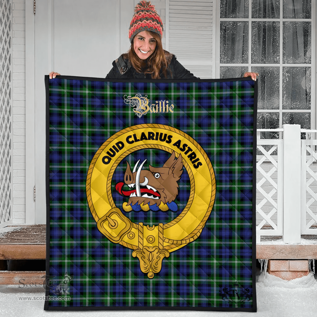 Scottish Baillie Modern Clan Tartan Quilt - Crest Gold Style Scottish Plaid Tartan Plaid