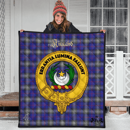 Scottish Kinnaird Clan Tartan Quilt - Crest Gold Style Scottish Plaid Tartan Plaid
