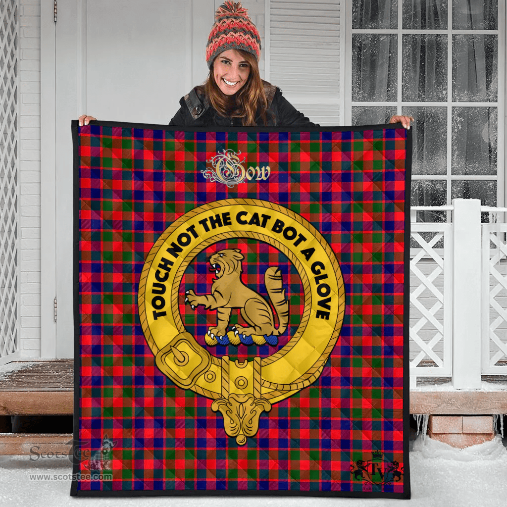 Scottish Gow Modern Clan Tartan Quilt - Crest Gold Style Scottish Plaid Tartan Plaid