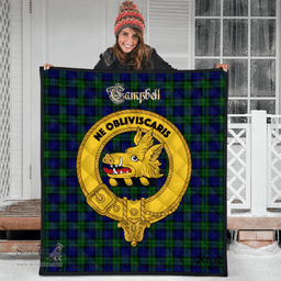 Scottish Campbell Modern Clan Tartan Quilt - Crest Gold Style Scottish Plaid Tartan Plaid
