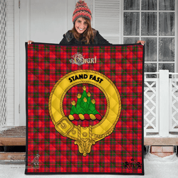 Scottish Grant Modern Clan Tartan Quilt - Crest Gold Style Scottish Plaid Tartan Plaid
