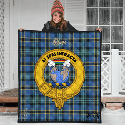 Scottish Hope Clan Tartan Quilt - Crest Gold Style Scottish Plaid Tartan Plaid