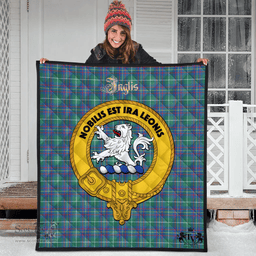 Scottish Inglis Ancient Clan Tartan Quilt - Crest Gold Style Scottish Plaid Tartan Plaid