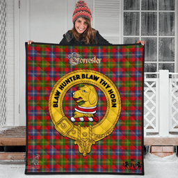 Scottish Forrester Clan Tartan Quilt - Crest Gold Style Scottish Plaid Tartan Plaid