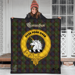 Scottish Cunningham Hunting Modern Clan Tartan Quilt - Crest Gold Style Scottish Plaid Tartan Plaid