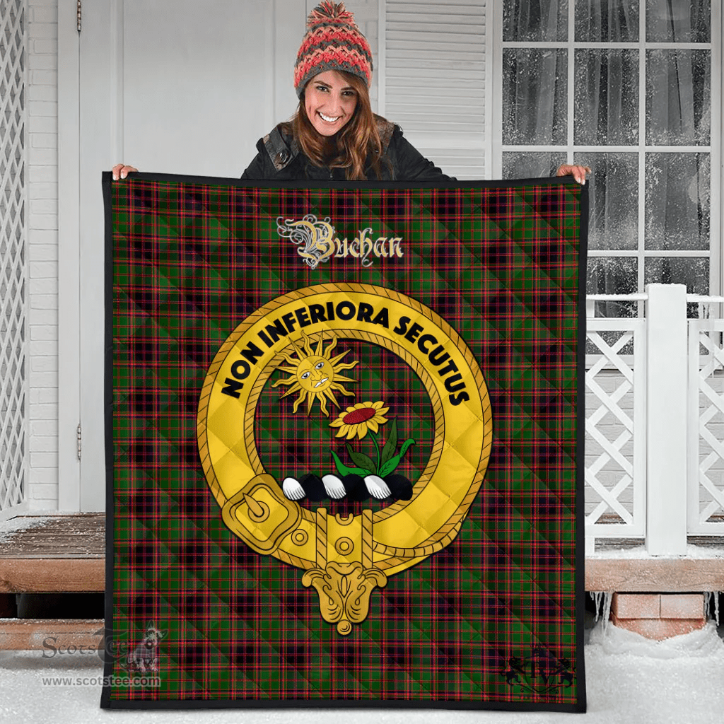 Scottish Buchan Modern Clan Tartan Quilt - Crest Gold Style Scottish Plaid Tartan Plaid