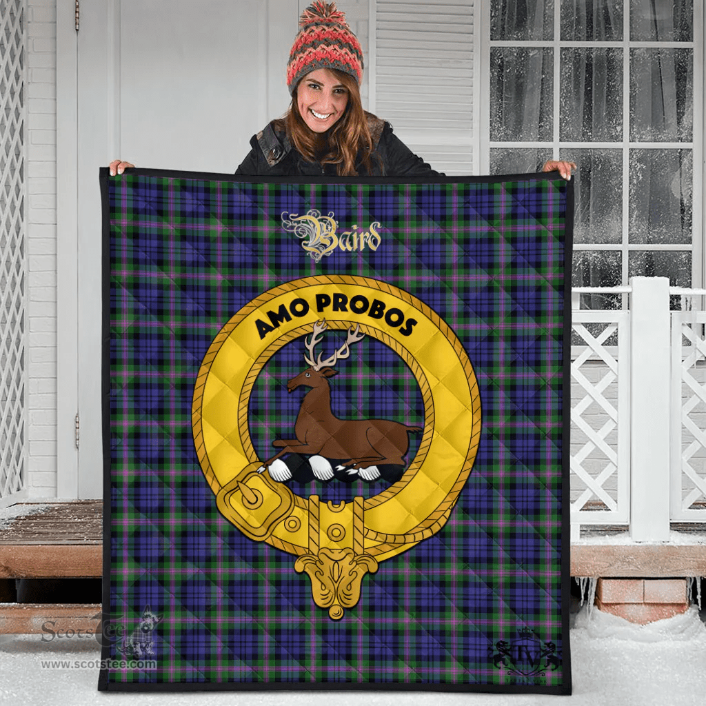 Scottish Baird Modern Clan Tartan Quilt - Crest Gold Style Scottish Plaid Tartan Plaid