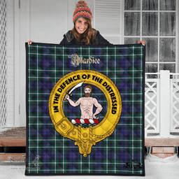 Scottish Allardice Clan Tartan Quilt - Crest Gold Style Scottish Plaid Tartan Plaid