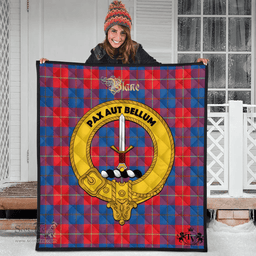 Scottish Blane Clan Tartan Quilt - Crest Gold Style Scottish Plaid Tartan Plaid