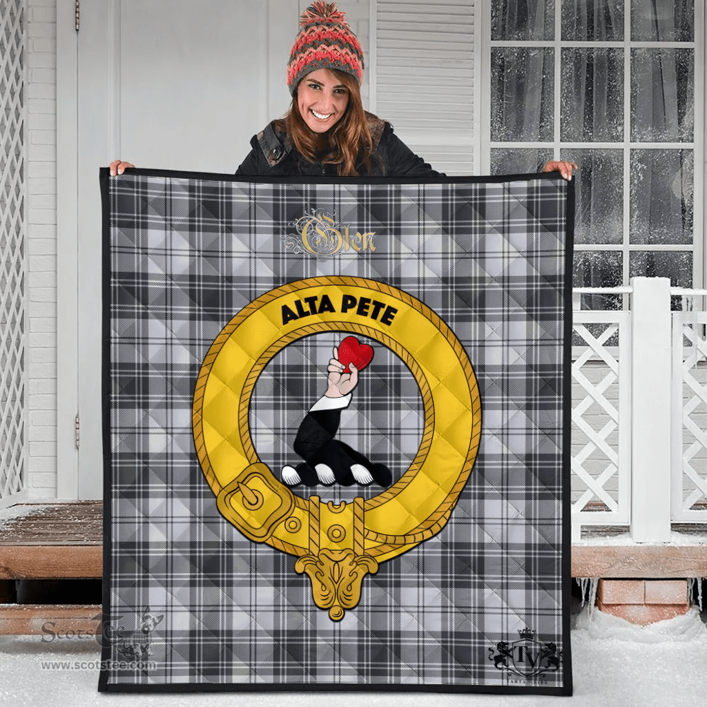 Scottish Glen Clan Tartan Quilt - Crest Gold Style Scottish Plaid Tartan Plaid