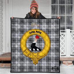 Scottish Glen Clan Tartan Quilt - Crest Gold Style Scottish Plaid Tartan Plaid