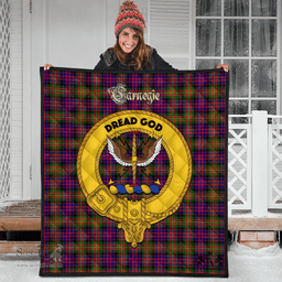 Scottish Carnegie Modern Clan Tartan Quilt - Crest Gold Style Scottish Plaid Tartan Plaid