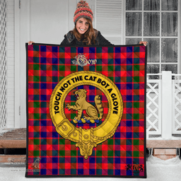 Scottish Gow of McGouan Clan Tartan Quilt - Crest Gold Style Scottish Plaid Tartan Plaid