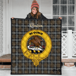 Scottish Graham of Menteith Weathered Clan Tartan Quilt - Crest Gold Style Scottish Plaid Tartan Plaid