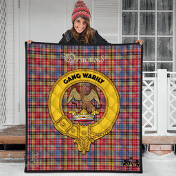 Scottish Drummond of Strathallan Clan Tartan Quilt - Crest Gold Style Scottish Plaid Tartan Plaid