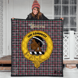 Scottish Borthwick Ancient Clan Tartan Quilt - Crest Gold Style Scottish Plaid Tartan Plaid