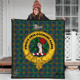 Scottish Aiton Clan Tartan Quilt - Crest Gold Style Scottish Plaid Tartan Plaid