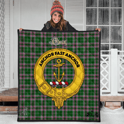 Scottish Gray Hunting Clan Tartan Quilt - Crest Gold Style Scottish Plaid Tartan Plaid