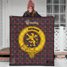 Scottish Cumming Hunting Modern Clan Tartan Quilt - Crest Gold Style Scottish Plaid Tartan Plaid