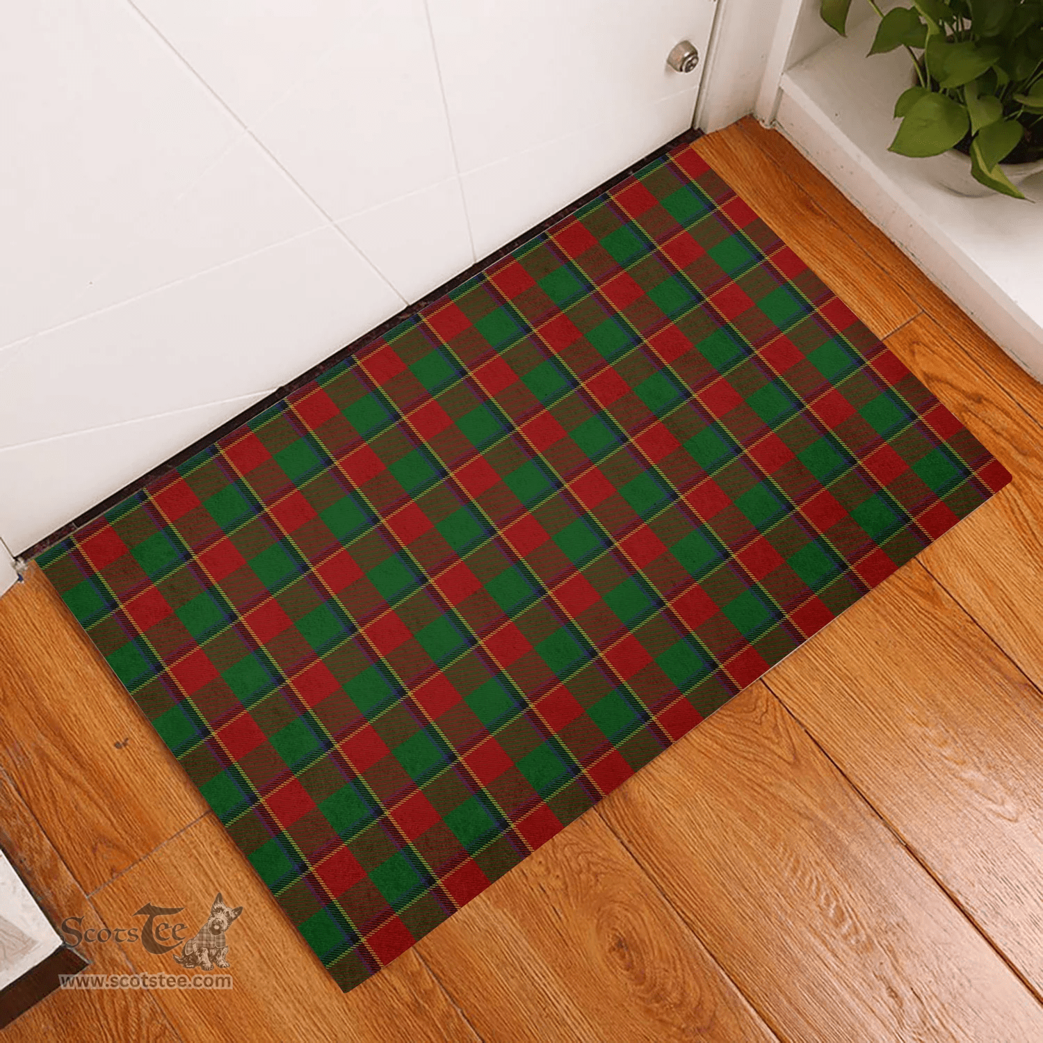 Scottish Turnbull Dress Clan Tartan Rubber Door Mat - Classic Scottish Plaid Tartan Plaid
