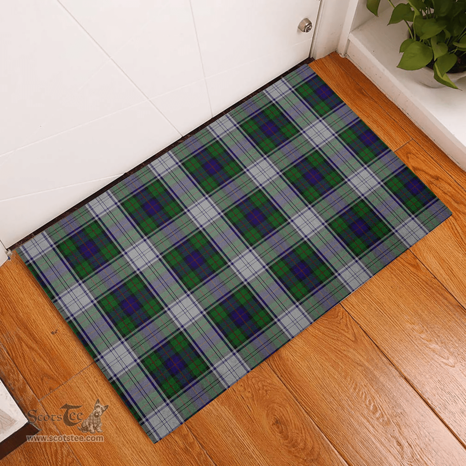 Scottish Murray of Atholl Dress Clan Tartan Rubber Door Mat - Classic Scottish Plaid Tartan Plaid