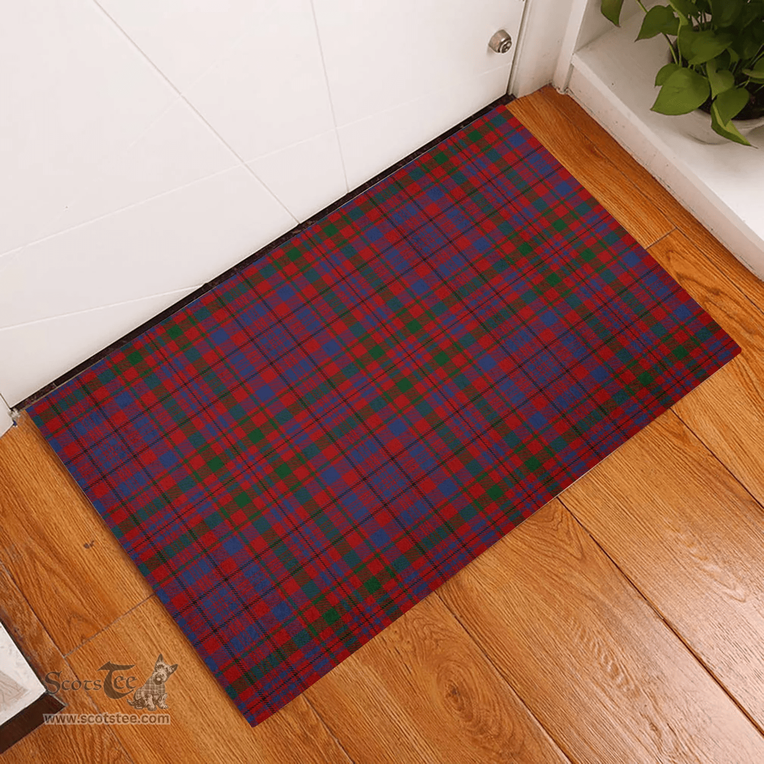 Scottish Murray of Tullibardine Clan Tartan Rubber Door Mat - Classic Scottish Plaid Tartan Plaid