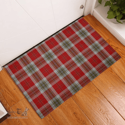 Scottish MacLean of Duart Dress Red Clan Tartan Rubber Door Mat - Classic Scottish Plaid Tartan Plaid