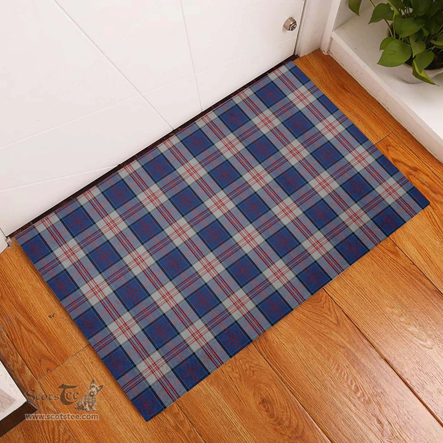 Scottish Stewart of Appin Hunting Dress Clan Tartan Rubber Door Mat - Classic Scottish Plaid Tartan Plaid