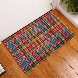 Scottish Ogilvie (Ogilvy) of Airlie Ancient Clan Tartan Rubber Door Mat - Classic Scottish Plaid Tartan Plaid