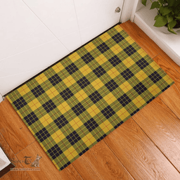Scottish MacLeod of Lewis Ancient Clan Tartan Rubber Door Mat - Classic Scottish Plaid Tartan Plaid