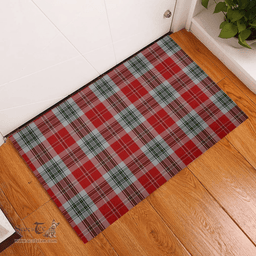 Scottish MacLean of Duart Dress 02 Clan Tartan Rubber Door Mat - Classic Scottish Plaid Tartan Plaid